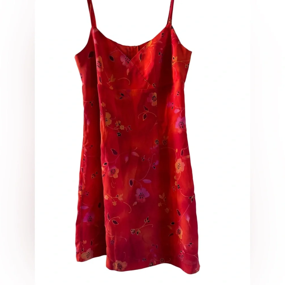 My Michelle Orange and Red Floral Mini Dress